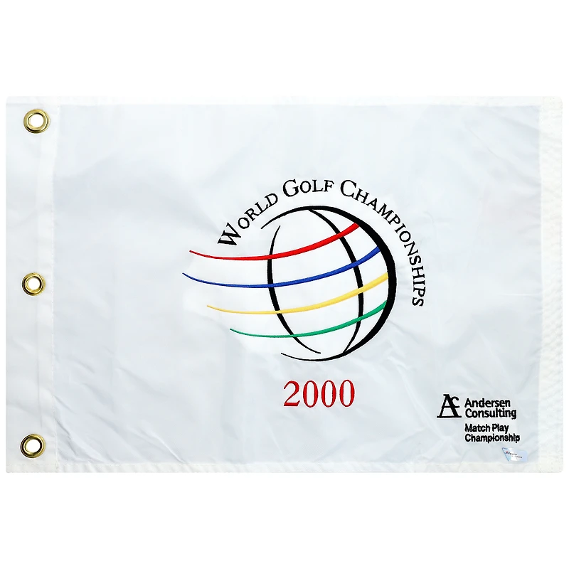 Event-Used White Pin Flag from The Match Play Championship on February 23rd to 27th 2000