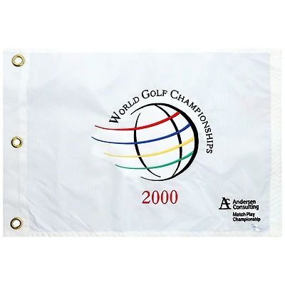 Event-Used White Pin Flag from The Match Play Championship on February 23rd to 27th 2000