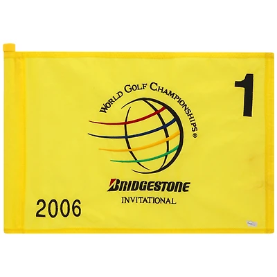 PGA TOUR Event-Used #1 Yellow Pin Flag from the Bridgestone Invitational on August 24-27 2006