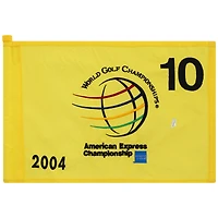 PGA TOUR Event-Used #10 Yellow Pin Flag from The American Express Championship on September 30th to October 3rd 2004
