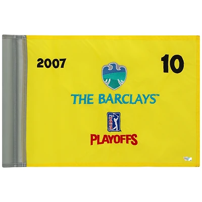 PGA TOUR Event-Used #10 Yellow Pin Flag from The Barclays Playoffs on August 23rd to 26th 2007