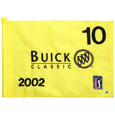 PGA TOUR Event-Used #10 Yellow Pin Flag from The Buick Classic on June 6th to 9th 2002
