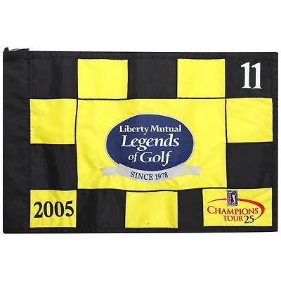 PGA TOUR Event-Used #11 Yellow & Black Pin Flag from The Legends of Golf Tournament on April 22nd to 24th 2005
