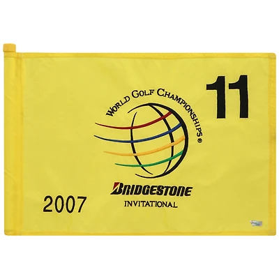 PGA TOUR Event-Used #11 Yellow Pin Flag from The Bridgestone Invitational on August 2nd to 5th 2007