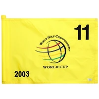 PGA TOUR Event-Used #11 Yellow Pin Flag from The EMC World Cup on November 13th to 16th 2003
