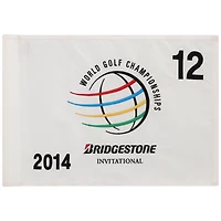 PGA TOUR Event-Used #12 White Pin Flag from The Bridgestone Invitational on July 31st to August 3rd 2014