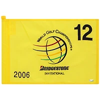 PGA TOUR Event-Used #12 Yellow Pin Flag from the Bridgestone Invitational on August 24-27 2006