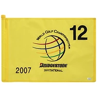 PGA TOUR Event-Used #12 Yellow Pin Flag from The Bridgestone Invitational on August 2nd to 5th 2007