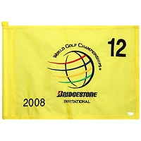 PGA TOUR Event-Used #12 Yellow Pin Flag from The Bridgestone Invitational on July 31st to August 3rd 2008
