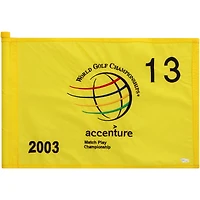 PGA TOUR Event-Used #13 Yellow Pin Flag from The Accenture Match Play Championship on February 27th to March 2nd 2003