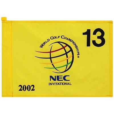 PGA TOUR Event-Used #13 Yellow Pin Flag from The NEC Invitational on August 22nd to 25th 2002