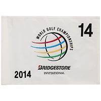 PGA TOUR Event-Used #14 White Pin Flag from The Bridgestone Invitational on July 31st to August 3rd 2014