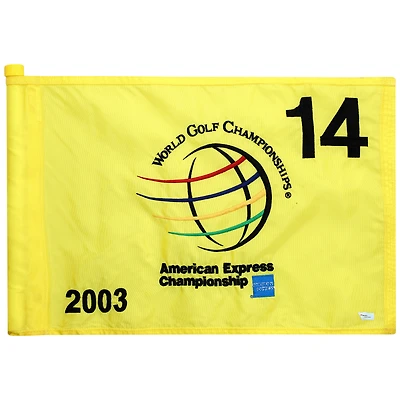 PGA TOUR Event-Used #14 Yellow Pin Flag from The American Express Championship on October 2nd to 5th 2003