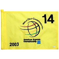 PGA TOUR Event-Used #14 Yellow Pin Flag from The American Express Championship on October 2nd to 5th 2003