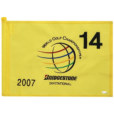 PGA TOUR Event-Used #14 Yellow Pin Flag from The Bridgestone Invitational on August 2nd to 5th 2007