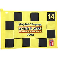 PGA TOUR Event-Used #14 Yellow Pin Flag from The Senior Players Championship on July 11th-14th 2002