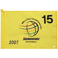 PGA TOUR Event-Used #15 Yellow Pin Flag from The Bridgestone Invitational on August 2nd to 5th 2007