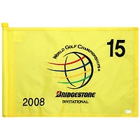 PGA TOUR Event-Used #15 Yellow Pin Flag from The Bridgestone Invitational on July 31st to August 3rd 2008