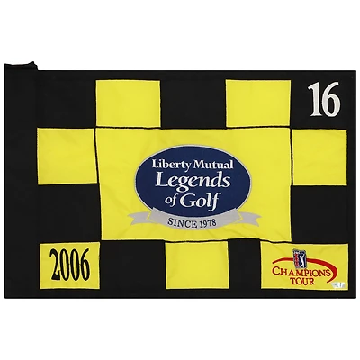 PGA TOUR Event-Used #16 Yellow and Black Pin Flag from The Legends of Golf Tournament on April 17th to 23rd 2006