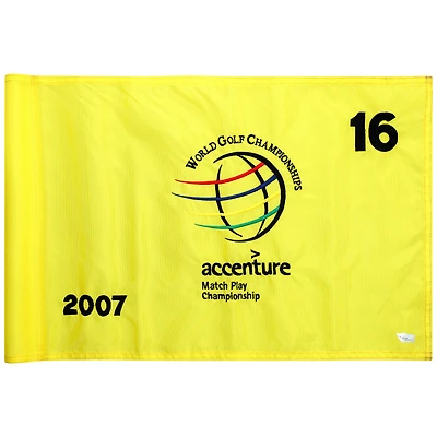 PGA TOUR Event-Used #16 Yellow Pin Flag from The Accenture Match Play Championship on February 21st to 25th 2007