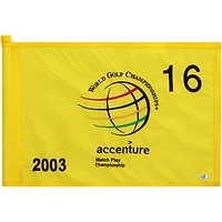 PGA TOUR Event-Used #16 Yellow Pin Flag from The Accenture Match Play Championship on February 27th to March 2nd 2003