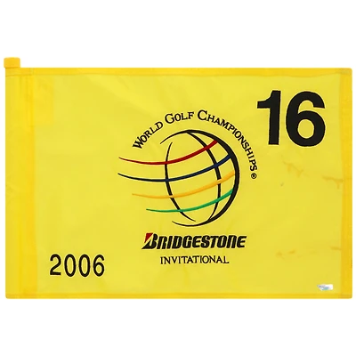 PGA TOUR Event-Used #16 Yellow Pin Flag from the Bridgestone Invitational on August 24-27 2006