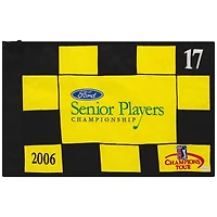 PGA TOUR Event-Used #17 Yellow/Black Pin Flag from the SENIOR PLAYERS Championship on July
