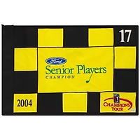 PGA TOUR Event-Used #17 Yellow/Black Pin Flag from the SENIOR PLAYERS Championship on July 8-11 2004