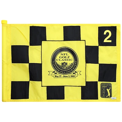 PGA TOUR Event-Used #2 Yellow/Black Pin Flag from The NFL Golf Classic on May 27th to June 2nd 2002