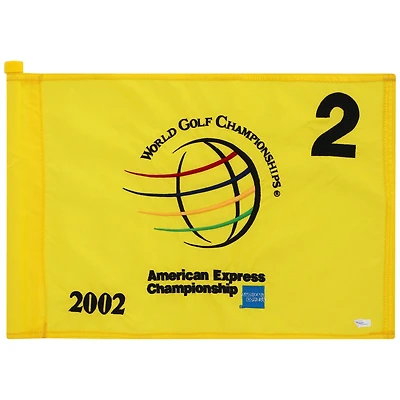 PGA TOUR Event-Used #2 Yellow Pin Flag from The American Express Championship on September 19th to 22nd 2002
