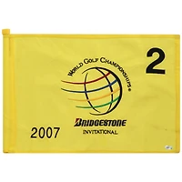 PGA TOUR Event-Used #2 Yellow Pin Flag from The Bridgestone Invitational on August 2nd to 5th 2007