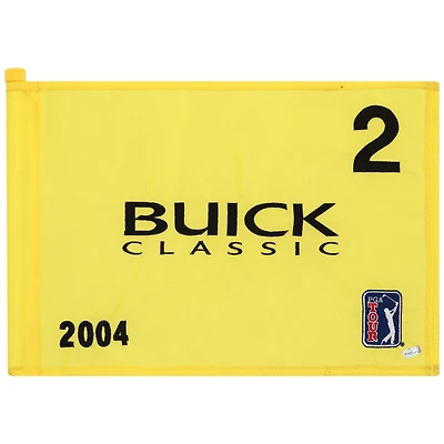 PGA TOUR Event-Used #2 Yellow Pin Flag from The Buick Classic on June 10th to 13th 2004