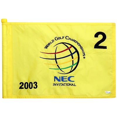 PGA TOUR Event-Used #2 Yellow Pin Flag from The NEC Invitational on August 21st to 24th 2003