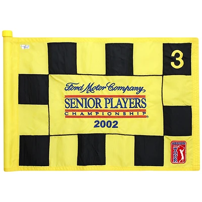 PGA TOUR Event-Used #3 Checkered Pin Flag from The SENIOR PLAYERS Championship on July 11th to 14th 2002