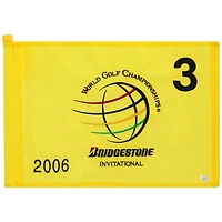 PGA TOUR Event-Used #3 Yellow Pin Flag from the Bridgestone Invitational on August 24-27 2006