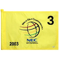 PGA TOUR Event-Used #3 Yellow Pin Flag from The NEC Invitational on August 21st to 24th 2003