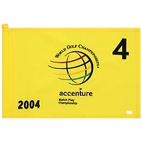 PGA TOUR Event-Used #4 Yellow Pin Flag from The Accenture Match Play Championship on February 25th to 29th 2004