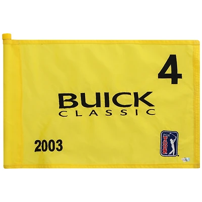 PGA TOUR Event-Used #4 Yellow Pin Flag from The Buick Classic on June 19th to 22nd 2003