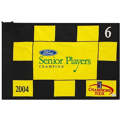PGA TOUR Event-Used #6 Yellow/Black Pin Flag from the SENIOR PLAYERS Championship on July 8-11 2004