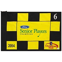 PGA TOUR Event-Used #6 Yellow/Black Pin Flag from the SENIOR PLAYERS Championship on July 8-11 2004