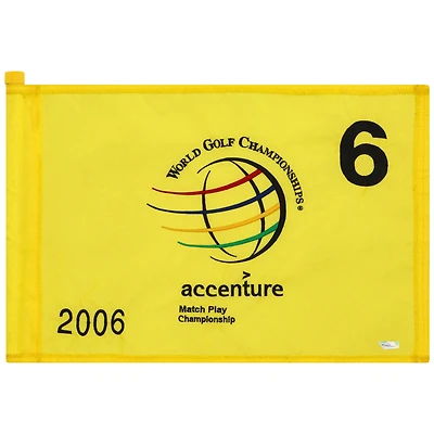 PGA TOUR Event-Used #6 Yellow Pin Flag from The Accenture Match Play Championship on February 23rd to 26th 2006