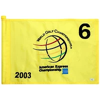 PGA TOUR Event-Used #6 Yellow Pin Flag from The American Express Championship on October 2nd to 5th 2003