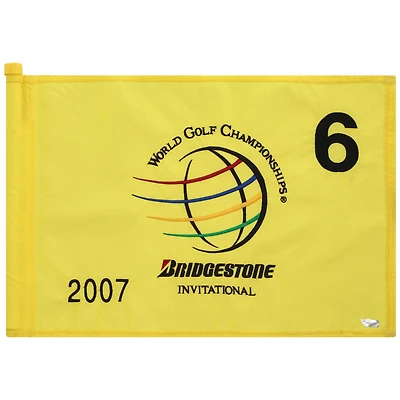 PGA TOUR Event-Used #6 Yellow Pin Flag from The Bridgestone Invitational on August 2nd to 5th 2007