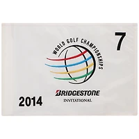 PGA TOUR Event-Used #7 White Pin Flag from The Bridgestone Invitational on July 31st to August 3rd 2014