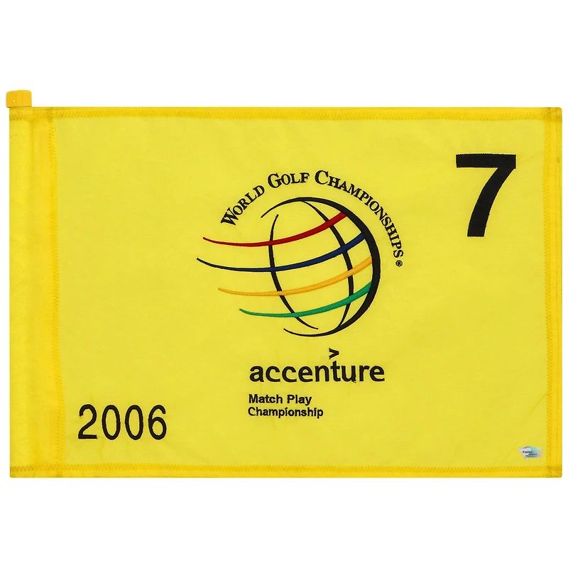 PGA TOUR Event-Used #7 Yellow Pin Flag from The Accenture Match Play Championship on February 23rd to 26th 2006