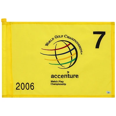 PGA TOUR Event-Used #7 Yellow Pin Flag from The Accenture Match Play Championship on February 23rd to 26th 2006