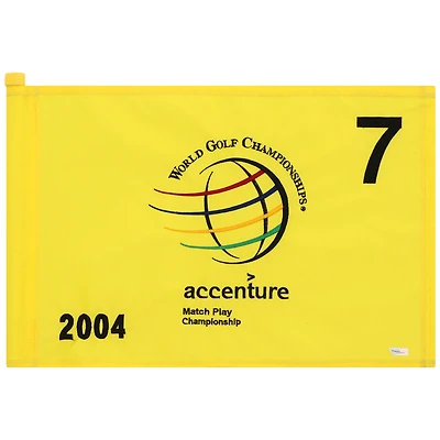 PGA TOUR Event-Used #7 Yellow Pin Flag from The Accenture Match Play Championship on February 25th to 29th 2004
