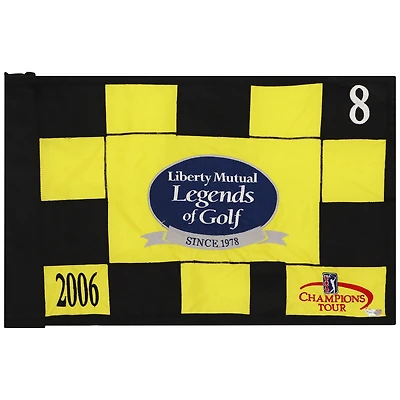 PGA TOUR Event-Used #8 Yellow and Black Pin Flag from The Legends of Golf Tournament on April 17th to 23rd 2006