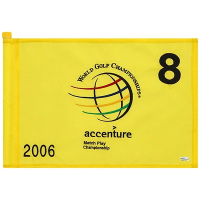 PGA TOUR Event-Used #8 Yellow Pin Flag from The Accenture Match Play Championship on February 23rd to 26th 2006