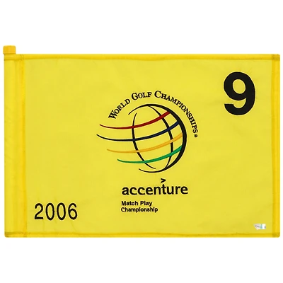 PGA TOUR Event-Used #9 Yellow Pin Flag from The Accenture Match Play Championship on February 23rd to 26th 2006
